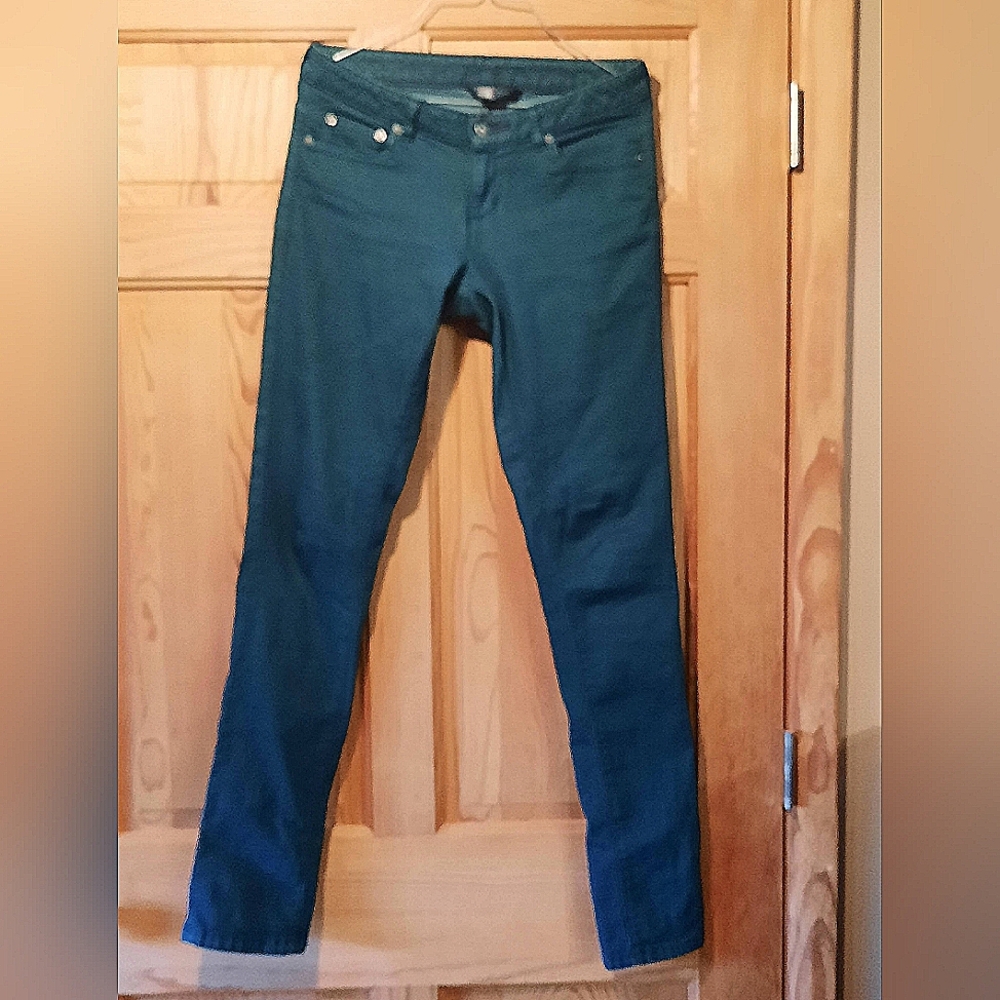Women's North Face Green Denim Jeans